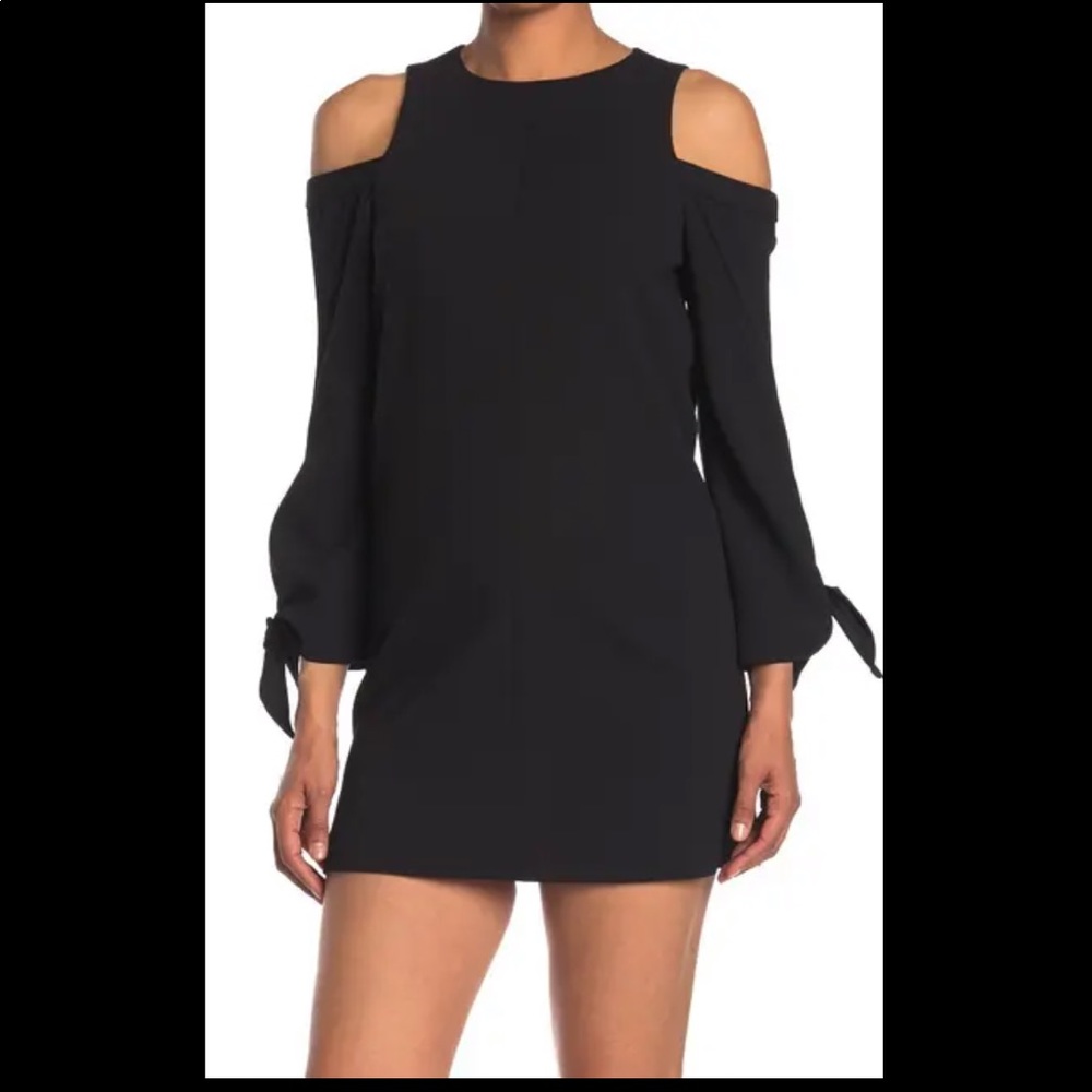 TIBI Crepe Cutout Dress - Black
